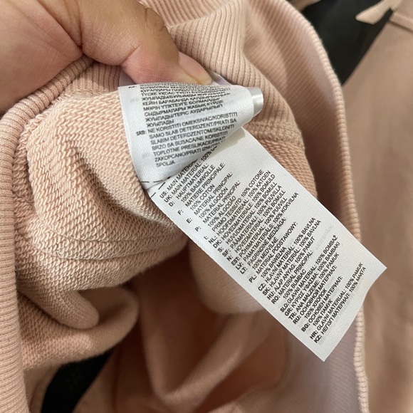 Adidas Stella Mccartney ASMC FZ Hooded Sweatshirt Zip Up Blush Black Size XS - Picture 9 of 10